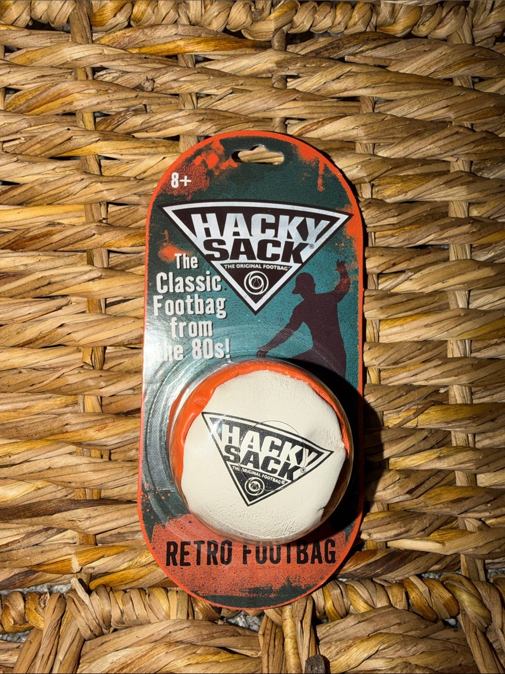 Hacky Sack Retro Footbag - Orange and White Play Monster